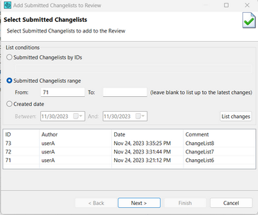 ccollabgui-addchangelist-perforce-submitted
