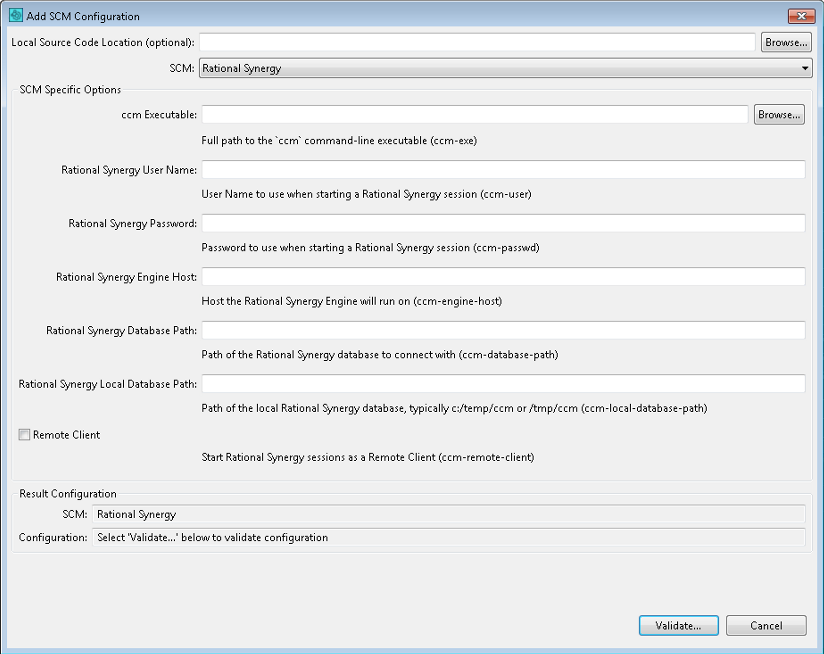 Synergy SCM Configuration