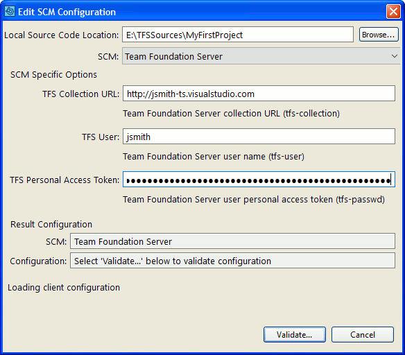 Team Foundation SCM Configuration