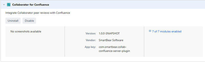 Confluence plugin details