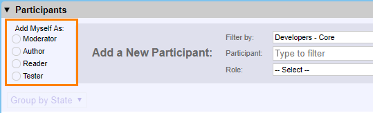 Custom roles on the review screen
