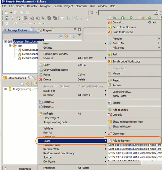 Adding project files to review